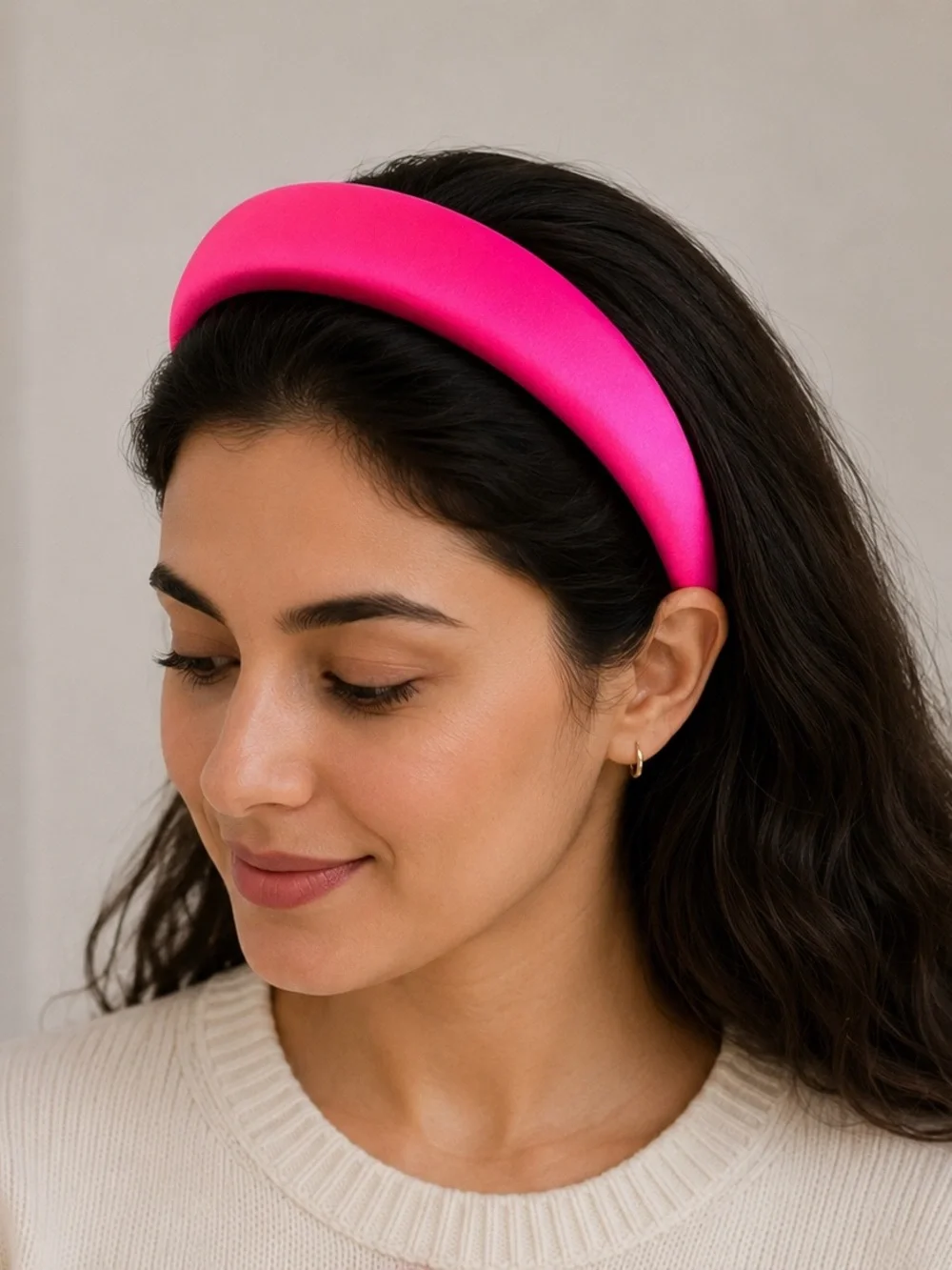 Padded Hot Pink Headband - Women Accessories